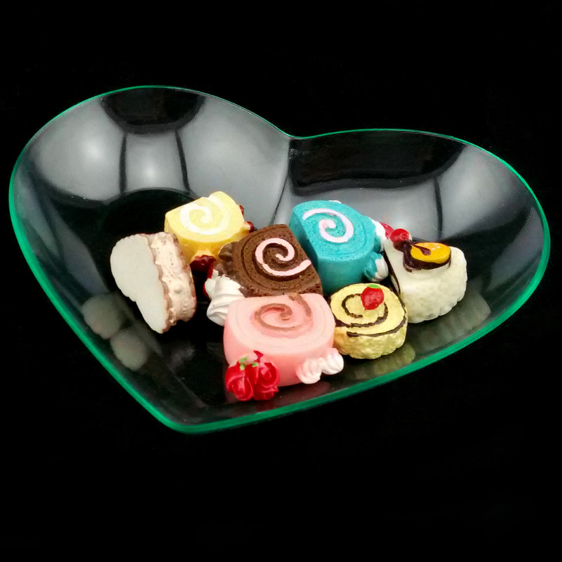 Plastic Plate Disposable Tray Heart Shaped Plate