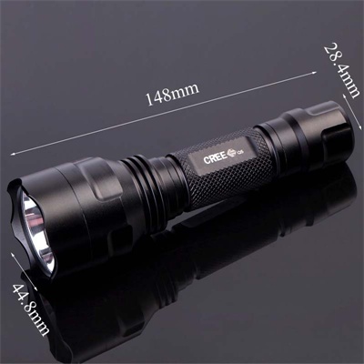 1X18650 Batt 3modes Aluminum C8 Flashlight