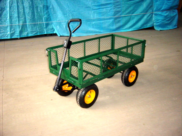 Garden Seat Cart with Four Wheels