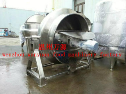 Steam Heating Vertical Cooking Pan Jacketed Kettle