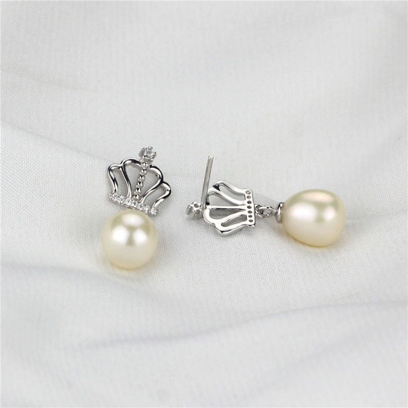 New Arrival Pearl Earrings 8-9mm AAA Drop Fashion White Pearl Earring Jewelry