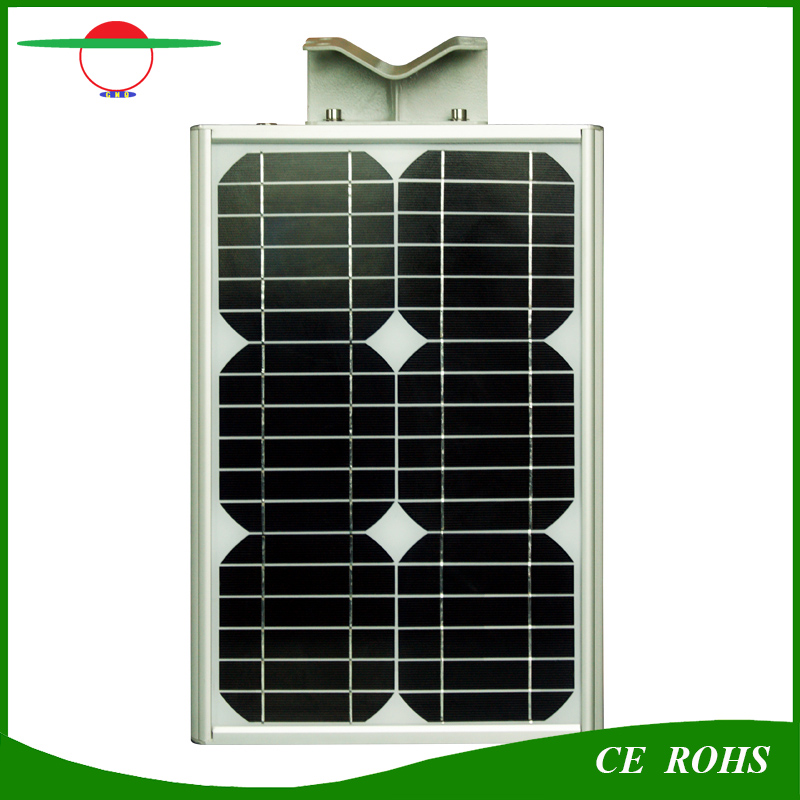 Ce, RoHS, IP65 Certified High Bright Street Lamps All in One Bridgelux Solar LED Street Light 15W with Motion Sensor