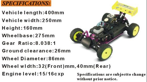 Manufactory Wholesales Remote Control Car 1: 10 Scale Nitro RC Car