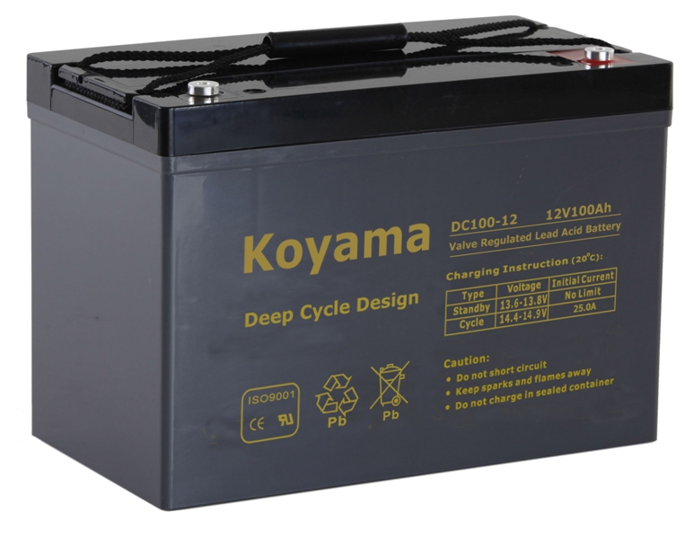 12V 100ah Deep Cycle AGM Battery for Solar / UPS