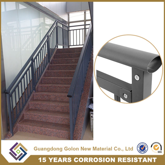 Easy Assembled Low Carbon Steel Aluminum Exterior Stair Railing Balustrade