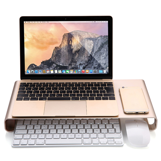 Aluminum Laptop Stand with 4 Ports USB 3.0 Hub