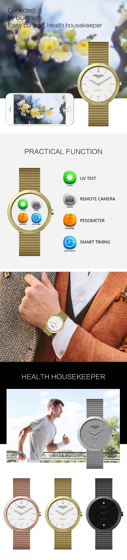 Mesh Band Smart Watch