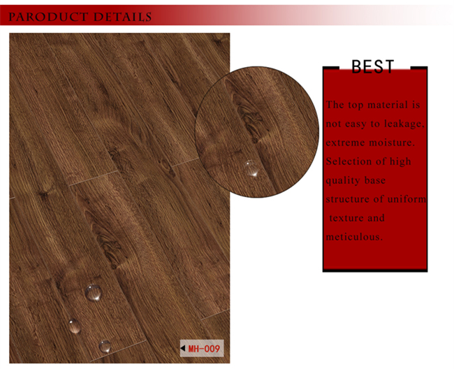 Wholesale 12.3mm E0 AC4 Walnut V-Grooved Waterproof Laminate Wooden Flooring