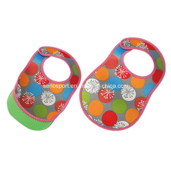 Cheap Price Colorful Neoprene Disposable Baby Bib (SNBB07)