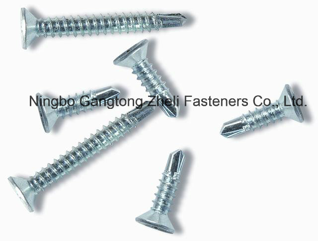 Zinc Plated Customized Wafer Head Self Drilling Screw