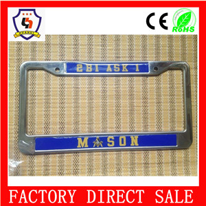 Custom Logo Printed Aluminum Metal License Plate Frame