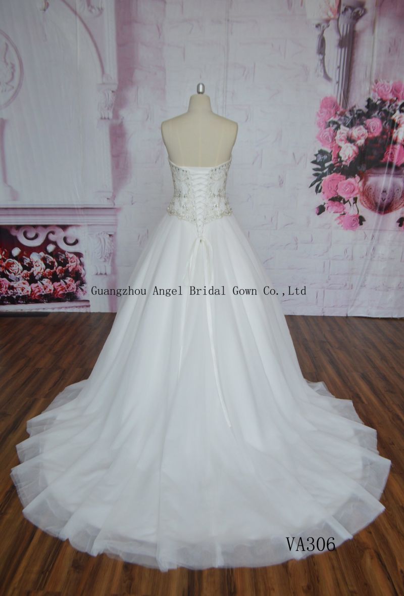 Casual Folds Corset Pick Colour Lace Wedding Dress