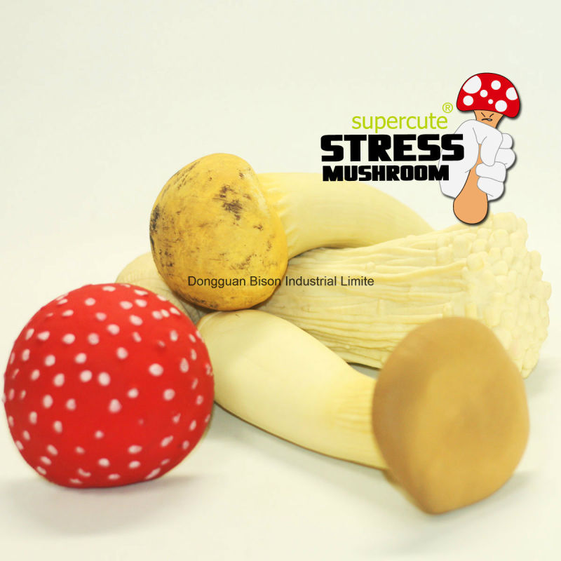 Squeeze Mashroom Hand Wrist Exercise Stress Relief Toy Venting Ball