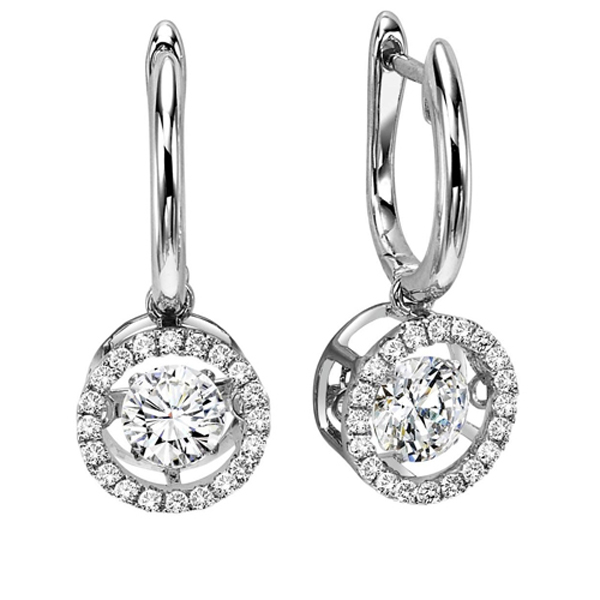 Fashion Dangle Earrings 925 Silver Jewelry with Dancing Diamond