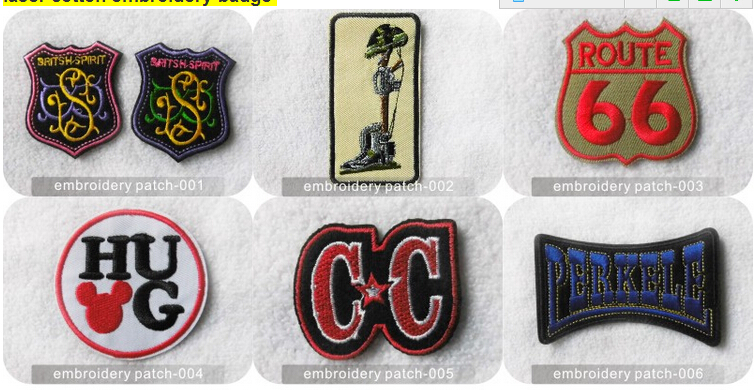 Iron on Embroidery 3D Embossed Embroidery Shoe Badge Embroidery Logo- Garment Accessory
