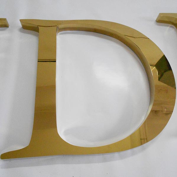 Backlit Stainless Steel Letter with Titanium Covering (BLC-13)