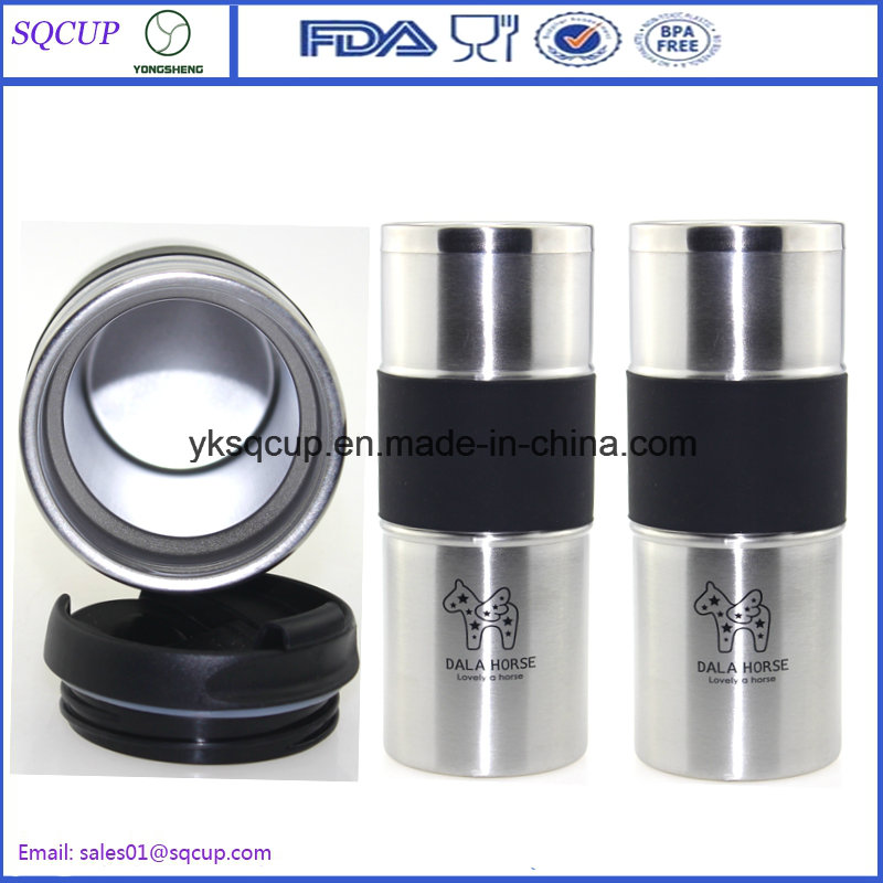 Customized Logo Double Wall 16oz Stainless Steel Travel Tumbler or Thermal Coffee Tumbler Mug