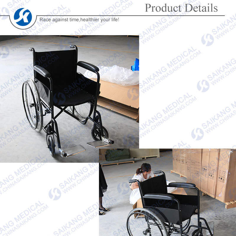 Economy European Style Wheelchair with Big Wheels