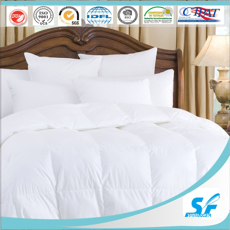 Wholesale Hotel White Plain Duck Feather Down Quilt Duvet