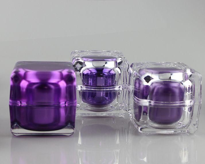 Luxury Square Acrylic Cream Jar