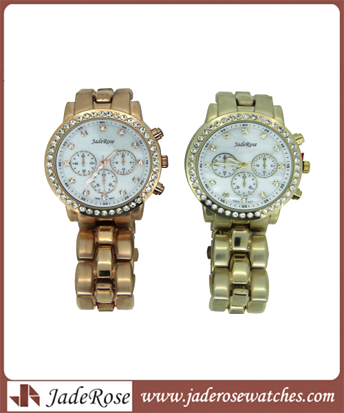 Rosegold Classic Alloy Waterproof Watch for Gift