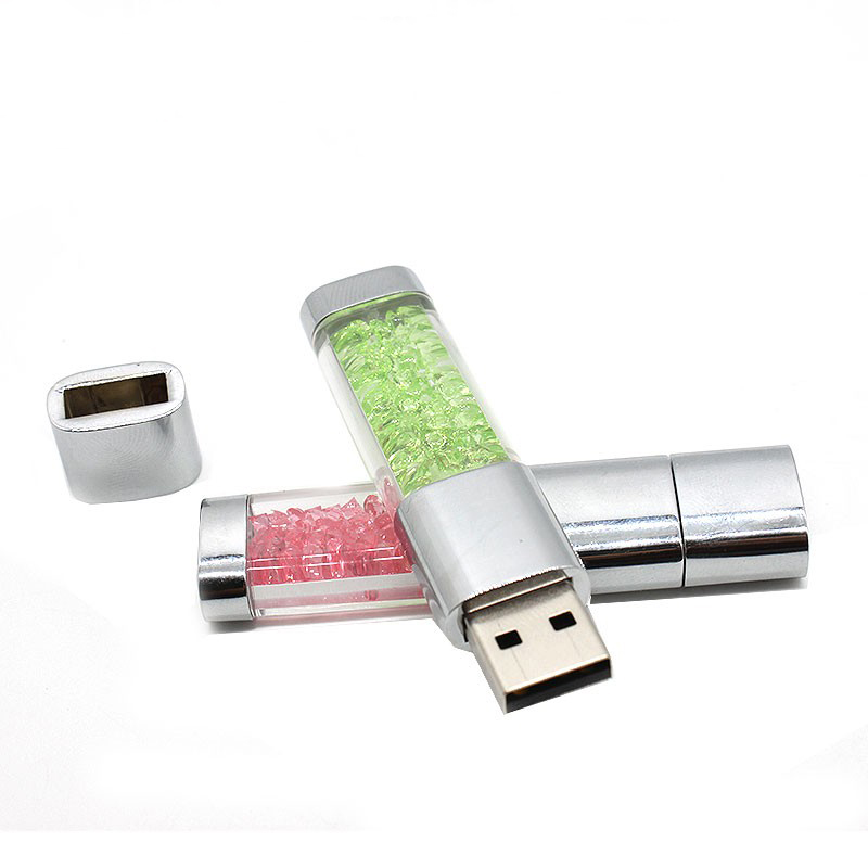 Glitter Lipstick Crystal USB with Multicolors 2GB, 4GB, 8GB