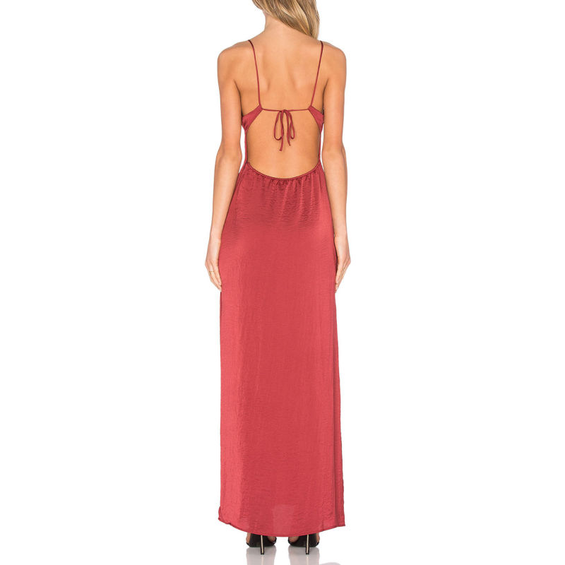 Sexy V-Neck Strap Slip Long Dress