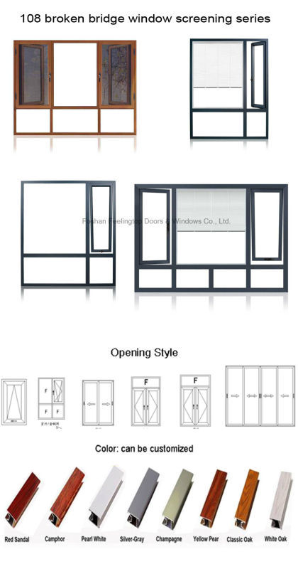 Customized 1.4mm Aluminum Fly Screen Window From China Manufacturer (FT-W108)