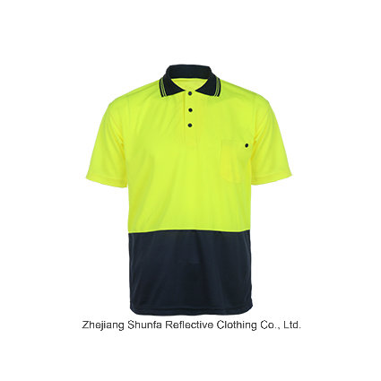 High Visibility Short Sleeve Work Reflective Safety Polo T-Shirt