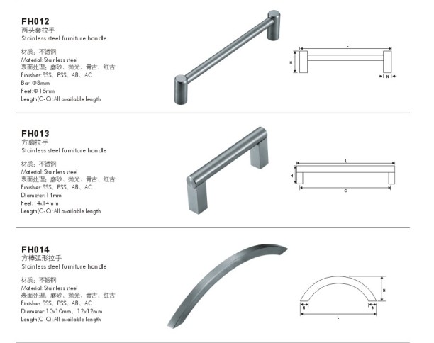 T Shape Stainless Steel Furniture Handle, Ktichen Cabinet Handles