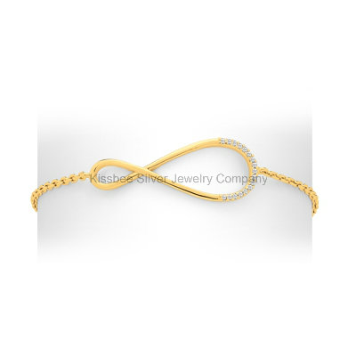 Fine 925 Silver Jewellery Plated Infinity Bracelet Custome Jewelry (KT3022)