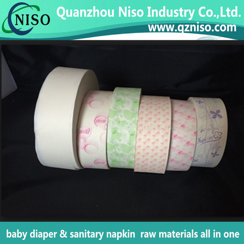 SGS Certification Printing Self Adhesive Paper for Sanitary Pads Raw Materials
