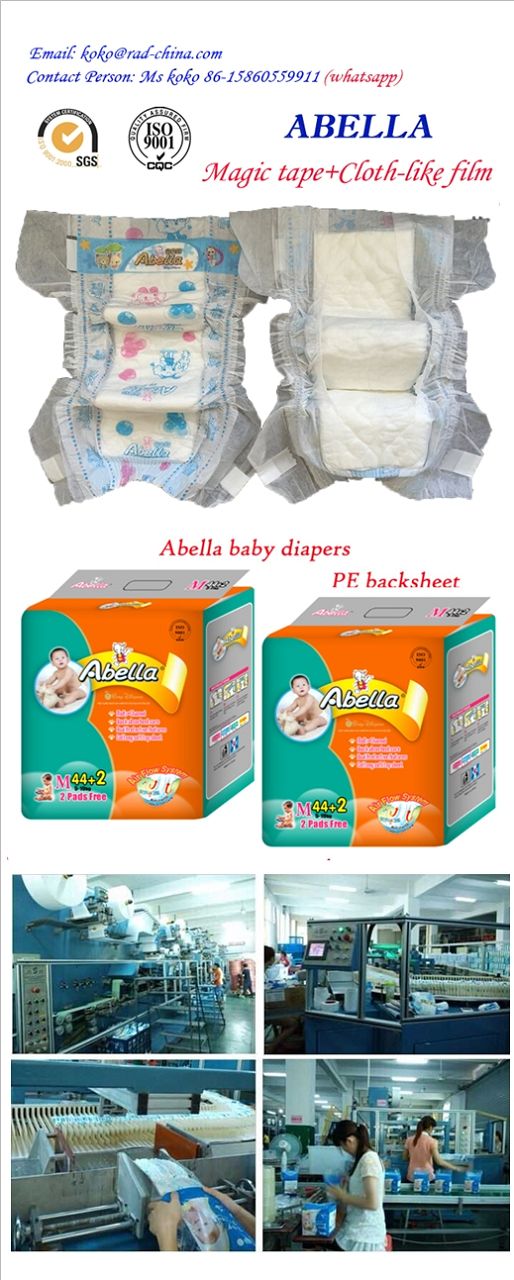 Magic Tape Cloth Like Film China Hot Product Disposable Sleepy Baby Diaper with Good Quality