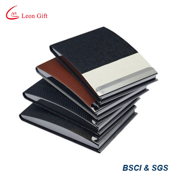 Wholesale Metal PU Leather Business Name Card Holder Promotion