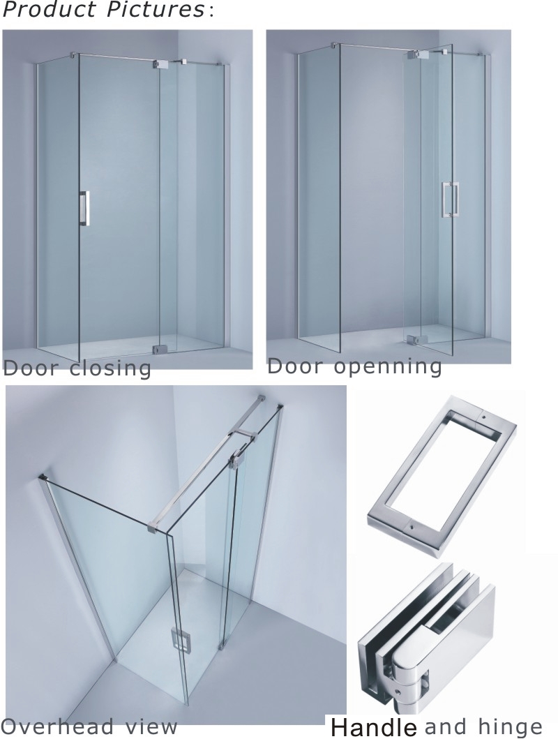 Hinge Shower Enclosure with 8/10mm Tempered Glass (AKW01)