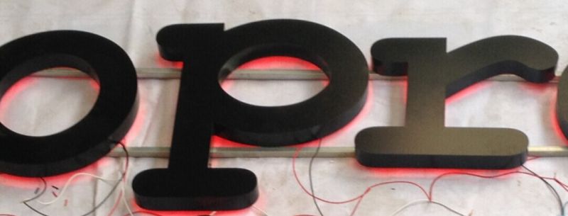 Popular LED Reverse Black Powder Coated Channel Letter