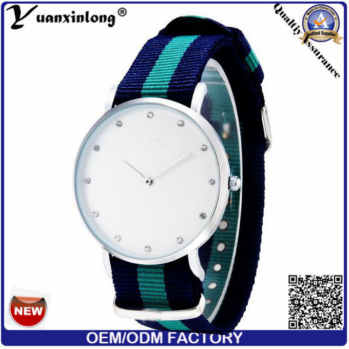 Yxl-204 Hight Quality Quartz Sport Men Women Nylon Watch Custom Wholesale Woven Lady Wristwatch