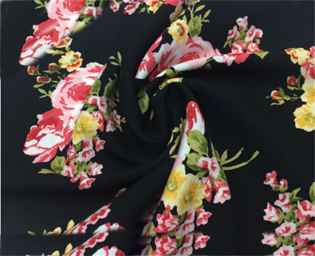 Floral Printed Rayon Fabric for Girls Dress/Skirt