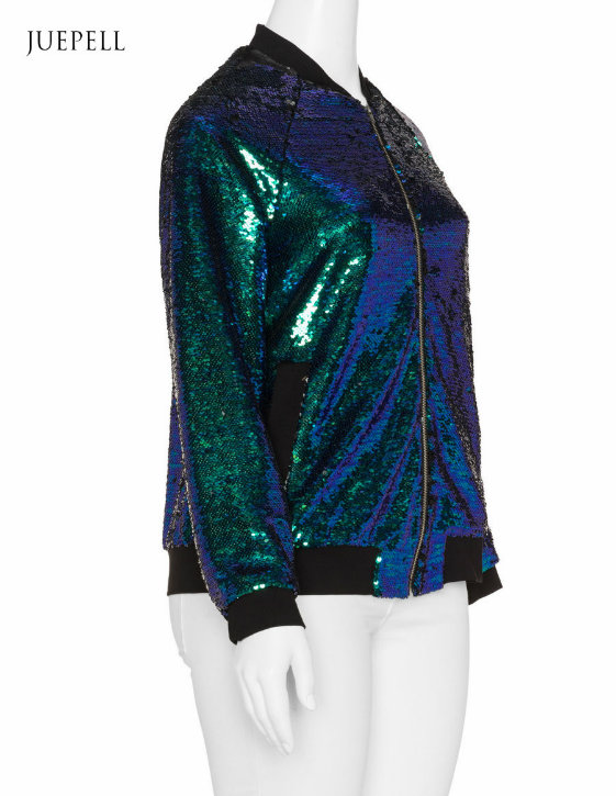 Sequin Bomber Women Jacket