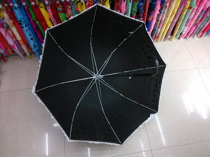 Black Printing Straight Umbrella (JYSU-19)