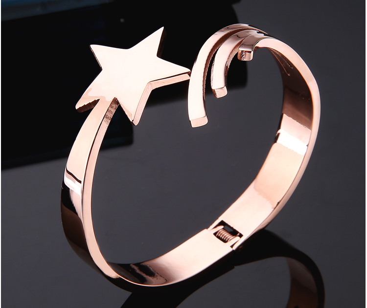 Fashion Jewelry Stainless Steel Five-Pointed Star Bracelet