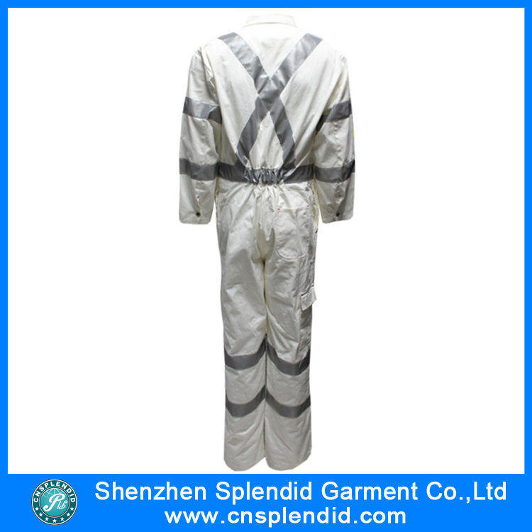 Wholesale White Work Coverall High Visibility Fire Fighting Suit for Workmen