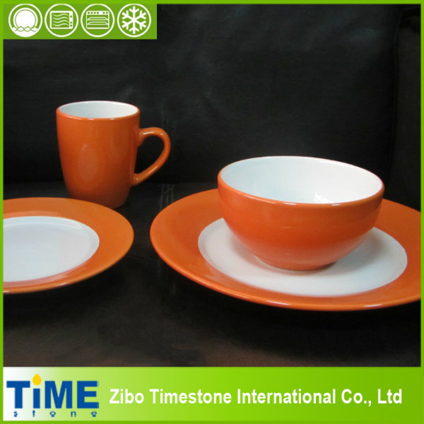 16PCS 20PCS Ceramic Stoneware Solid Color Glazed Dinner Set (6160012)