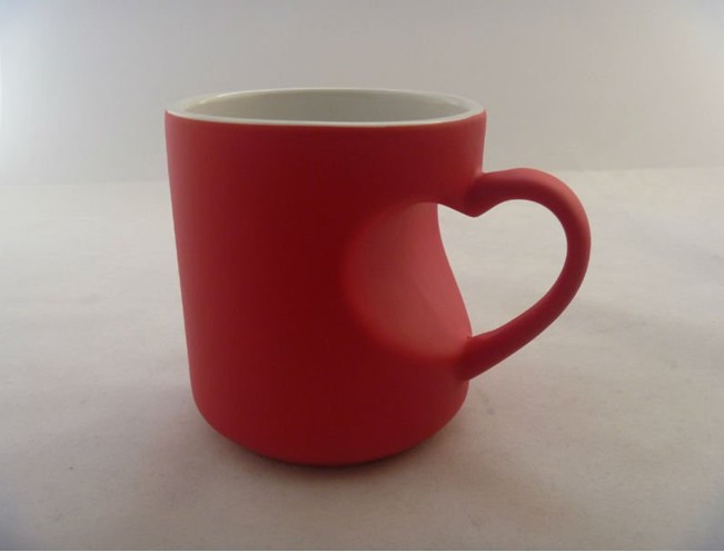 Heart Handle Color Change Mug, Stain Finished