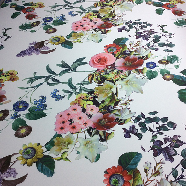 Beautiful Flower Digital Chiffon Dress Garment Fabric