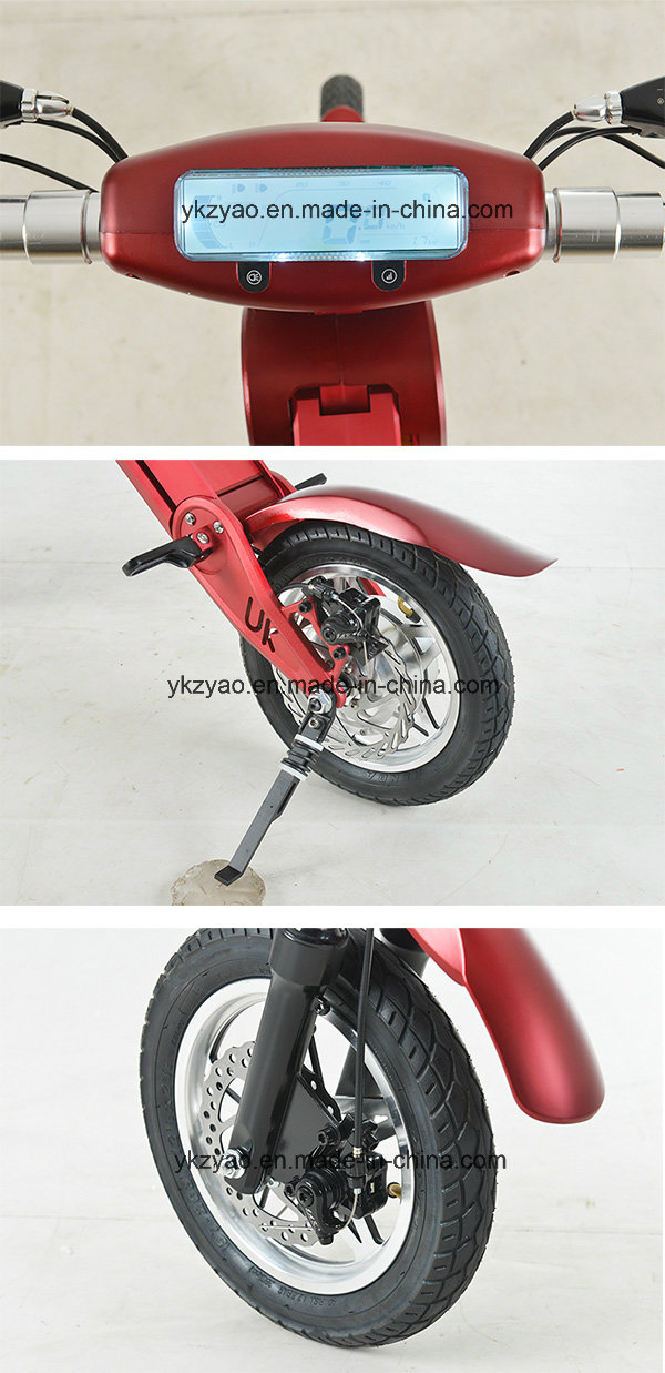 New Lithium Battery Mini 12inch Electric Folding Bicycle Creative Design Folding Electric Scooter Portable Light Electric Bike