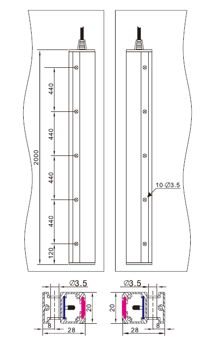 Sft Elevator Light Curtain (SFT-823) with CE CSA