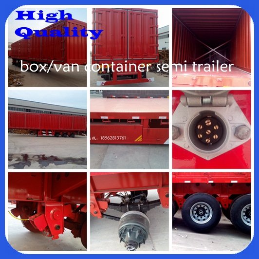 Side Wall Steel / Curtain Optional Truck Semi Box Trailer