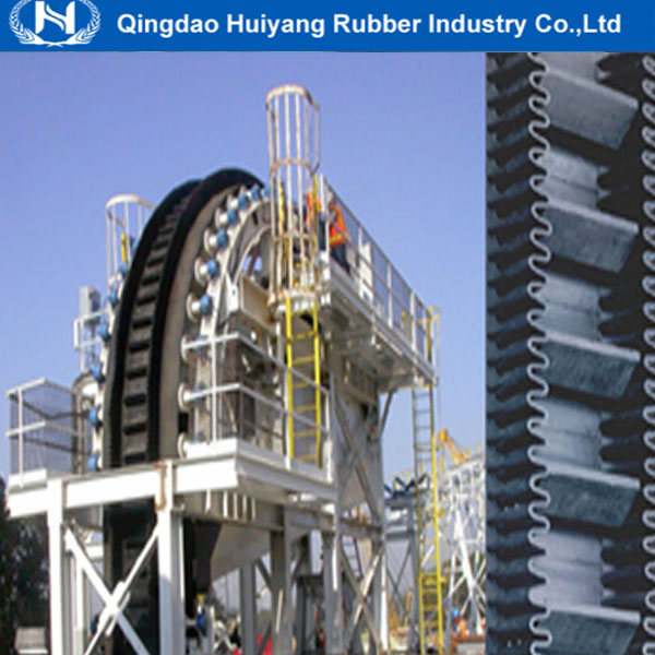 Corrugated Sidewall Conveyor Belt Rubber Belt for Heavy Duty Industry