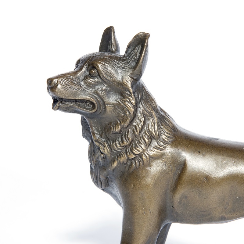 Pet Home Deco Wolf Art Craft Dog Bronze Statue Sculpture Ydw-109